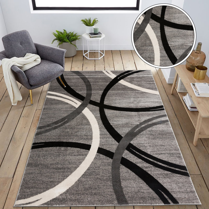 Ebern Designs Devonshire Performance Gray Rug & Reviews Wayfair